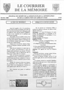 Bulletin de la Mémoire janvier 2001