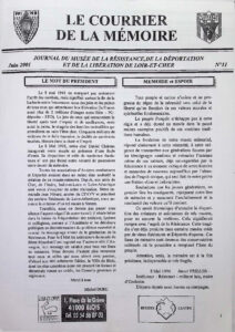 Bulletin de la Mémoire juin 2001