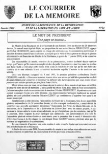 Bulletin de la Mémoire janvier 2008