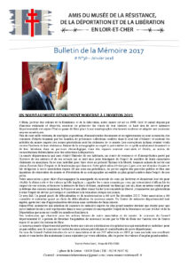 Bulletin de la Mémoire janvier 2018
