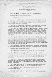 Loi du 3 octobre 1940
