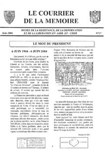 Bulletin de la Mémoire juin 2004