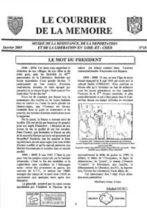 Bulletin de la Mémoire janvier 2005