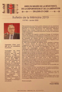 Bulletin de la Mémoire Janvier 2020