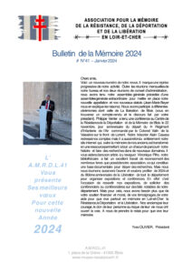 Bulletin de la Mémoire Janvier 2024